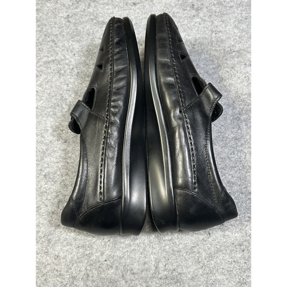 SAS Roamer Women's 10 Black Loafer Leather Shoes Mary Jane Flat Tripad Comfort - Picture 7 of 11